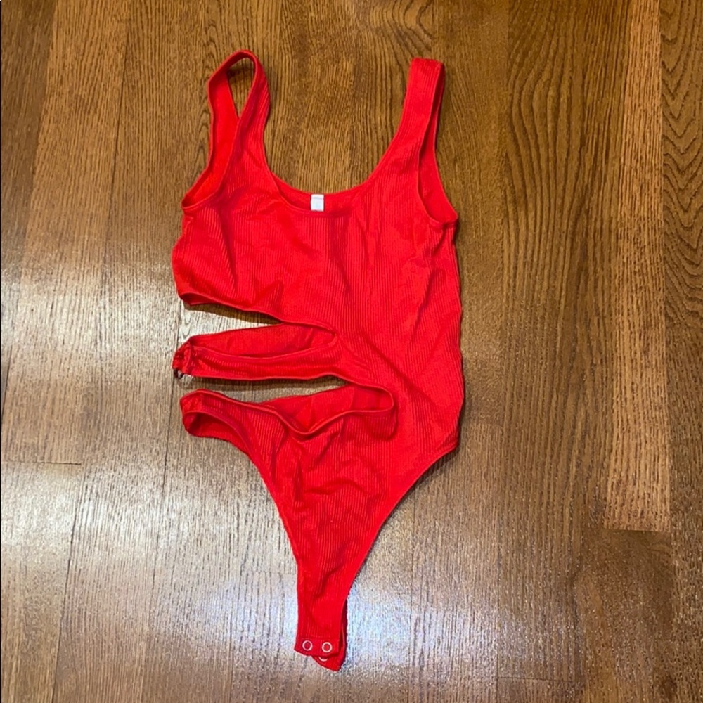 HOT red bodysuit NEVER WORN!
